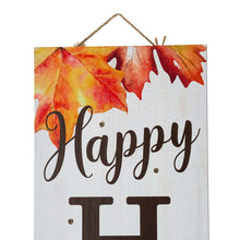 Load image into Gallery viewer, 42&quot;H Fall Lighted Wooden &quot;Happy HARVEST&quot; Porch Board Sign
