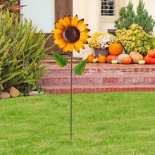 Load image into Gallery viewer, 42&quot;H Fall Metal Sunflower Yard Stake
