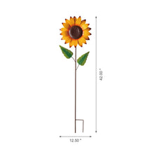 Load image into Gallery viewer, 42&quot;H Fall Metal Sunflower Yard Stake
