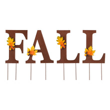 Load image into Gallery viewer, 24&quot;H Metal &quot;FALL&quot; Yard Stake or Wall Décor or Standing Decor (Three Functions)
