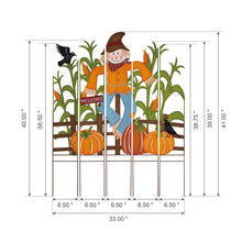 Load image into Gallery viewer, 41.5&quot;H Fall Metal Scarecrow &amp; Corns Combo Yard Stake
