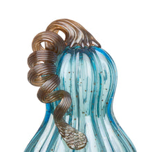 Load image into Gallery viewer, S/2 Blue Glass Pumpkin Decor
