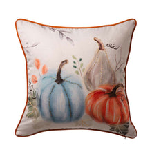 Load image into Gallery viewer, 20&quot;L*20&quot;W Faux Burlap Pumpkin Pillow Cover
