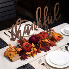 Load image into Gallery viewer, 24&quot;L Harvest &quot;Thankful&quot; Metal Sign Floral or Centerpiece
