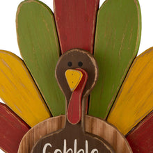 Load image into Gallery viewer, 24.33“H Thanksgiving Wooden Turkey Standing Decor (KD)
