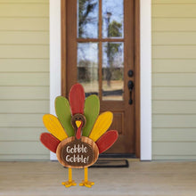 Load image into Gallery viewer, 24.33“H Thanksgiving Wooden Turkey Standing Decor (KD)
