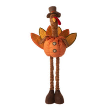 Load image into Gallery viewer, Fabric Turkey Standing Decor With Telescoping Legs and LED Lights
