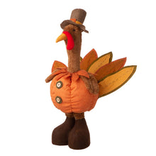 Load image into Gallery viewer, Fabric Turkey Standing Decor With Telescoping Legs and LED Lights
