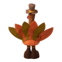 Load image into Gallery viewer, Fabric Turkey Standing Decor With Telescoping Legs and LED Lights
