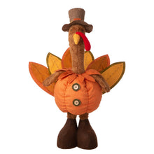 Load image into Gallery viewer, Fabric Turkey Standing Decor With Telescoping Legs and LED Lights
