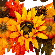 Load image into Gallery viewer, 24&quot;L Lighted Metal &quot;Thankful&quot; Centerpiece Table Décor with Floral
