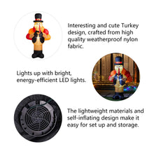 Load image into Gallery viewer, 8ft Lighted Inflatable Turkey Décor
