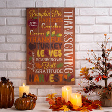 Load image into Gallery viewer, 24.00&quot;H Thanksgiving Wooden Word Sign Hanging Decor
