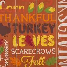 Load image into Gallery viewer, 24.00&quot;H Thanksgiving Wooden Word Sign Hanging Decor
