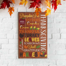 Load image into Gallery viewer, 24.00&quot;H Thanksgiving Wooden Word Sign Hanging Decor
