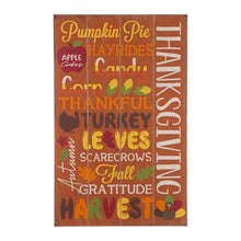 Load image into Gallery viewer, 24.00&quot;H Thanksgiving Wooden Word Sign Hanging Decor
