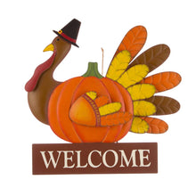 Load image into Gallery viewer, 30.00&quot;H Thanksgiving Metal Turkey Yard Stake/Hanging Wall Decor (Two Function)
