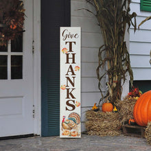 Load image into Gallery viewer, 42&quot;H Thanksgiving Wooden &quot;Give THANKS&quot; Porch Sign Board
