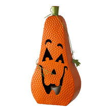 Load image into Gallery viewer, 23.62&quot;H Halloween Metal Jack-O-Lantern with LED Pillar
