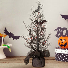 Load image into Gallery viewer, 20&quot;H Halloween Table Tree with Lighted Bats Decor
