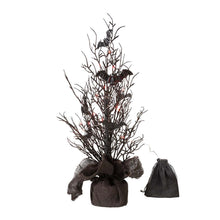 Load image into Gallery viewer, 20&quot;H Halloween Table Tree with Lighted Bats Decor
