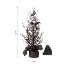 Load image into Gallery viewer, 20&quot;H Halloween Table Tree with Lighted Bats Decor
