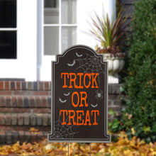 Load image into Gallery viewer, 29&quot;H Halloween Wooden Tombstone Yard Stake or Standing Decor or Hanging Decor (KD, Three Functions)
