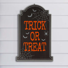 Load image into Gallery viewer, 29&quot;H Halloween Wooden Tombstone Yard Stake or Standing Decor or Hanging Decor (KD, Three Functions)
