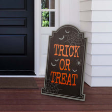 Load image into Gallery viewer, 29&quot;H Halloween Wooden Tombstone Yard Stake or Standing Decor or Hanging Decor (KD, Three Functions)
