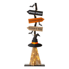 Load image into Gallery viewer, 42&quot;H Lighted Wooden Witch&#39;s Broom Porch Decor
