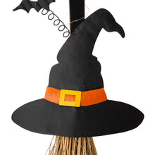 Load image into Gallery viewer, 42&quot;H Lighted Wooden Witch&#39;s Broom Porch Decor
