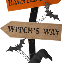 Load image into Gallery viewer, 42&quot;H Lighted Wooden Witch&#39;s Broom Porch Decor
