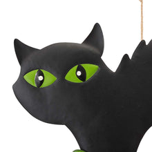 Load image into Gallery viewer, 32&quot;H Lighted Halloween Metal Black Cat Yard Stake or Hanging Decor (Two Functions)
