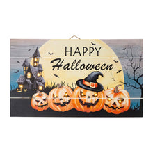 Load image into Gallery viewer, 24&quot;L Halloween Wooden Wall Décor with LED Lights
