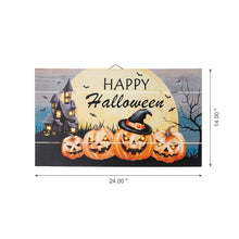 Load image into Gallery viewer, 24&quot;L Halloween Wooden Wall Décor with LED Lights
