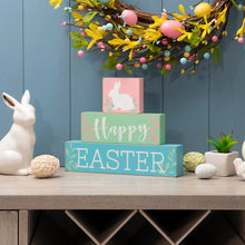 Load image into Gallery viewer, 9.5&quot;L Wooden Easter Block Table Decor
