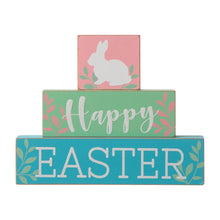 Load image into Gallery viewer, 9.5&quot;L Wooden Easter Block Table Decor
