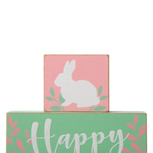 Load image into Gallery viewer, 9.5&quot;L Wooden Easter Block Table Decor
