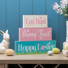 Load image into Gallery viewer, 12&quot;L Easter LED Lighted Wooden/Metal Block Word Sign (14 Bulbs)
