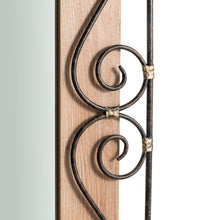 Load image into Gallery viewer, 31&quot;H Traditional Rectangle Wooden And Metal Scroll Wall Mirror
