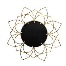 Load image into Gallery viewer, 32.75&quot;D Oversized 3D Lotus Regency Modern Gold Metal Wall Mirror
