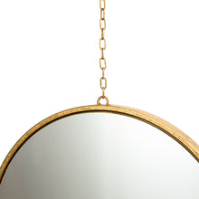 Load image into Gallery viewer, Set of 3 Regency Modern Gold Metal Chains Hanging Mirrors
