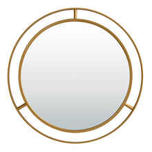 Load image into Gallery viewer, 28.00&quot;D Oversized Glam Gold Metal Round Wall Mirror
