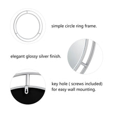 Load image into Gallery viewer, 28.00&quot;D Oversized Deluxe Silver Metal Round Wall Mirror
