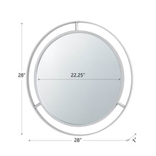 Load image into Gallery viewer, 28.00&quot;D Oversized Deluxe Silver Metal Round Wall Mirror
