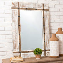 Load image into Gallery viewer, 39.50&quot;H Oversized Farmhouse Wood Wall Mirror
