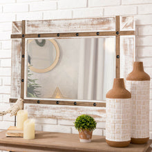 Load image into Gallery viewer, 39.50&quot;H Oversized Farmhouse Wood Wall Mirror
