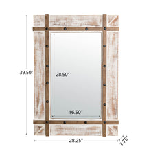 Load image into Gallery viewer, 39.50&quot;H Oversized Farmhouse Wood Wall Mirror
