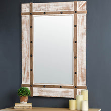 Load image into Gallery viewer, 39.50&quot;H Oversized Farmhouse Wood Wall Mirror
