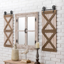 Load image into Gallery viewer, 31.5&quot;H Oversized Farmhouse Wood Window Frame Wall Mirror
